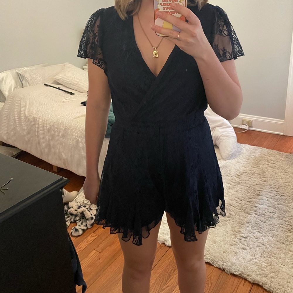 Francesca’s Lace Romper